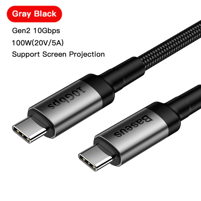 Baseus USB 3.1 Type C To USB C Cable For MacBook Pro Quick Charge - Image 11